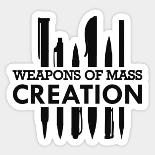 Writer - Weapons of mass creation Sticker